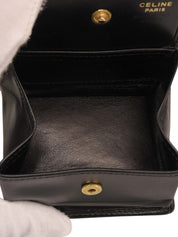 Macadam Logo Embossed Coin Case Black