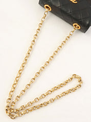 1995年頃製 マトラッセステッチCCターンロックビジューチェーンショルダーバッグ ブラック