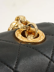 1995年頃製 マトラッセステッチCCターンロックビジューチェーンショルダーバッグ ブラック