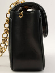 1995年頃製 マトラッセステッチCCターンロックビジューチェーンショルダーバッグ ブラック