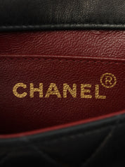 1995年頃製 マトラッセステッチCCターンロックビジューチェーンショルダーバッグ ブラック