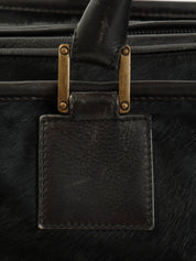 ハラコ アナグラムアマソナボストンバッグ ブラック