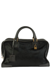 ハラコ アナグラムアマソナボストンバッグ ブラック