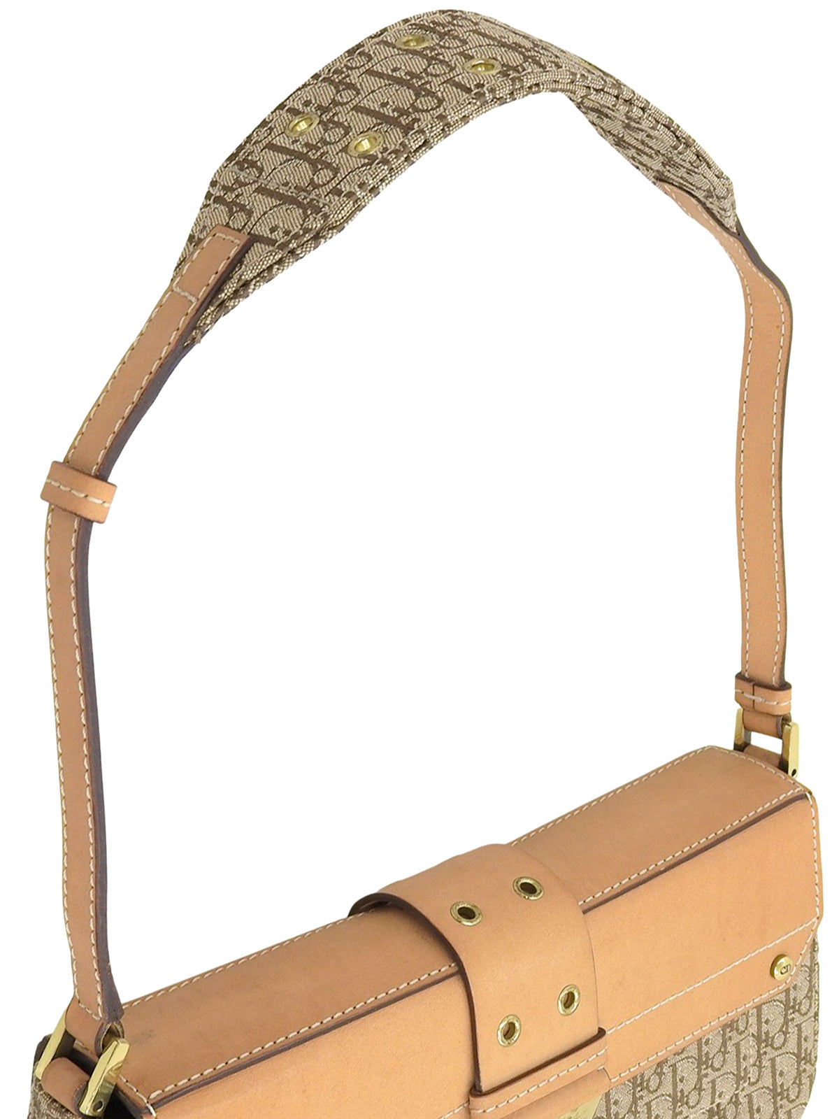 トロッターパターンストリートシックショルダーバッグ　ベージュ