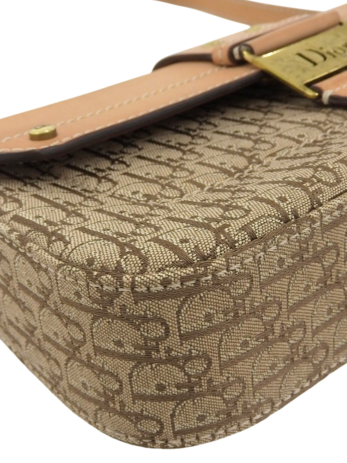 トロッターパターンストリートシックショルダーバッグ　ベージュ