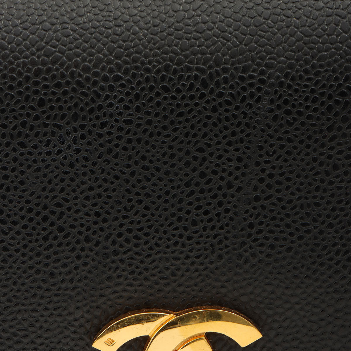 1995 Caviar Skin CC Turnlock 黑色双肩包
