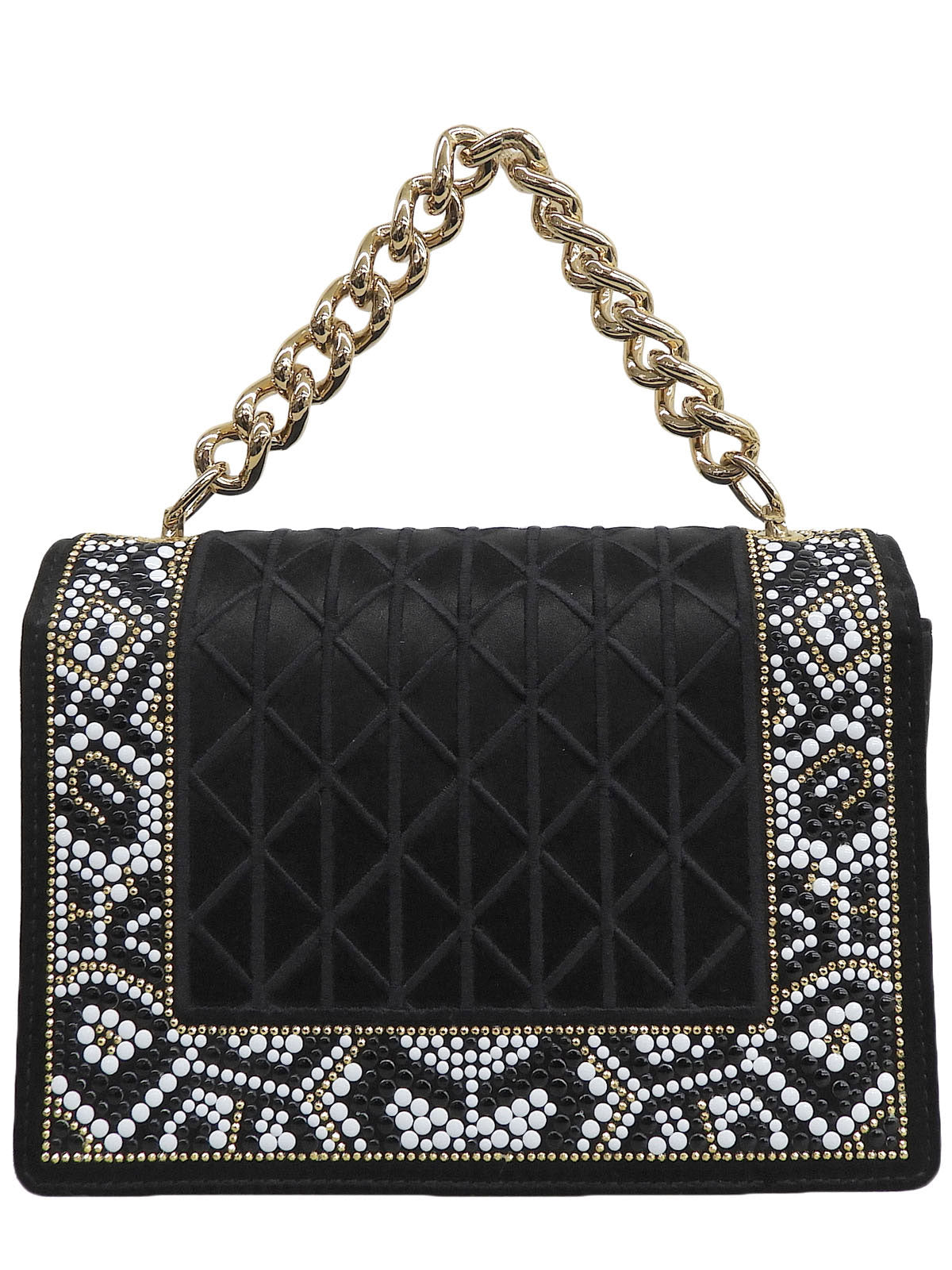 ビーズヴァラリボンミニ2wayバッグ ブラック