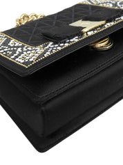 ビーズヴァラリボンミニ2wayバッグ ブラック