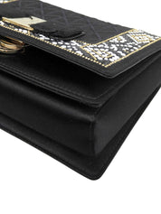 ビーズヴァラリボンミニ2wayバッグ ブラック