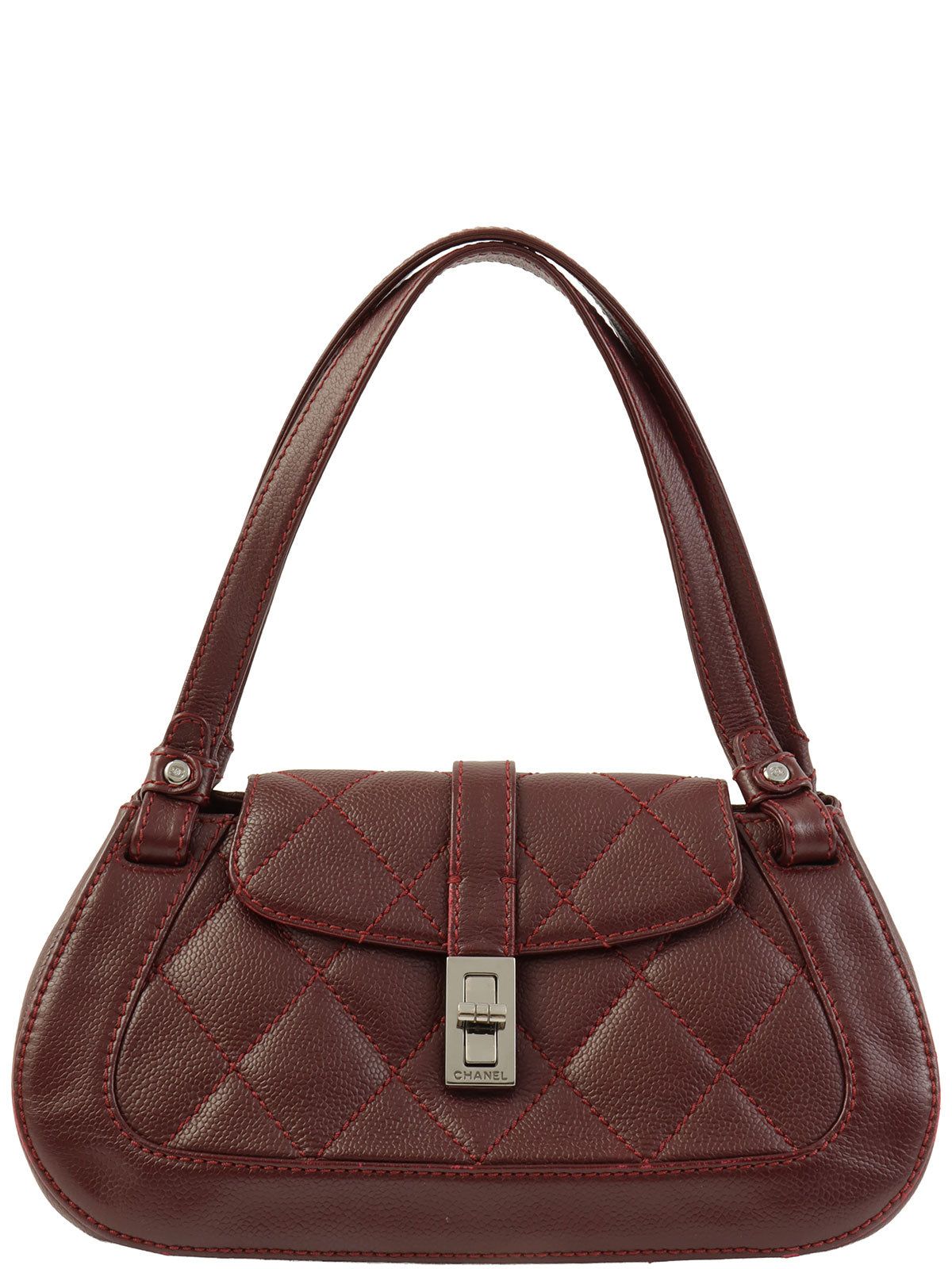 2005 Caviar Skin 2.55 Shoulder Bag, Bordeaux