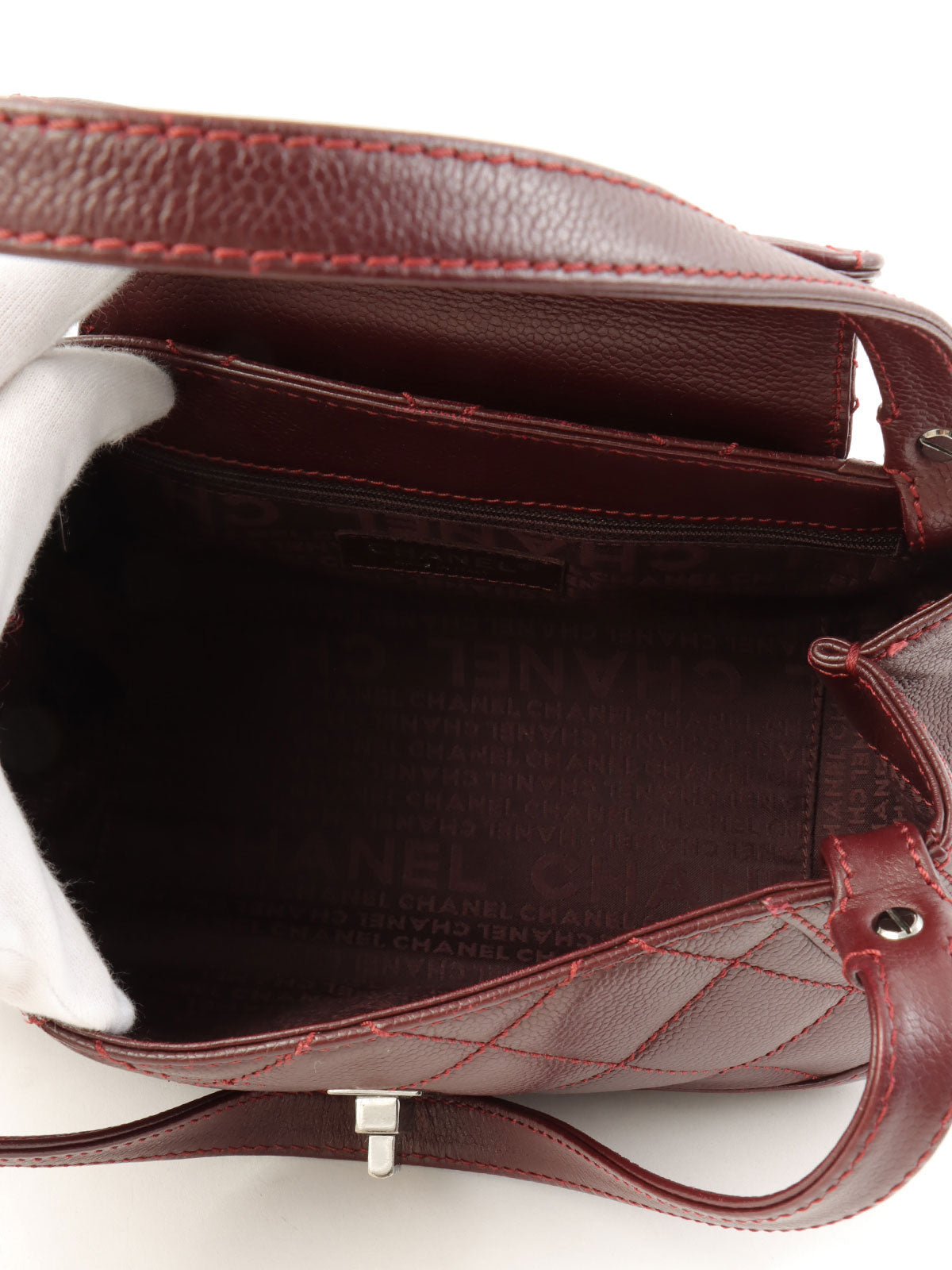 2005 Caviar Skin 2.55 Shoulder Bag, Bordeaux