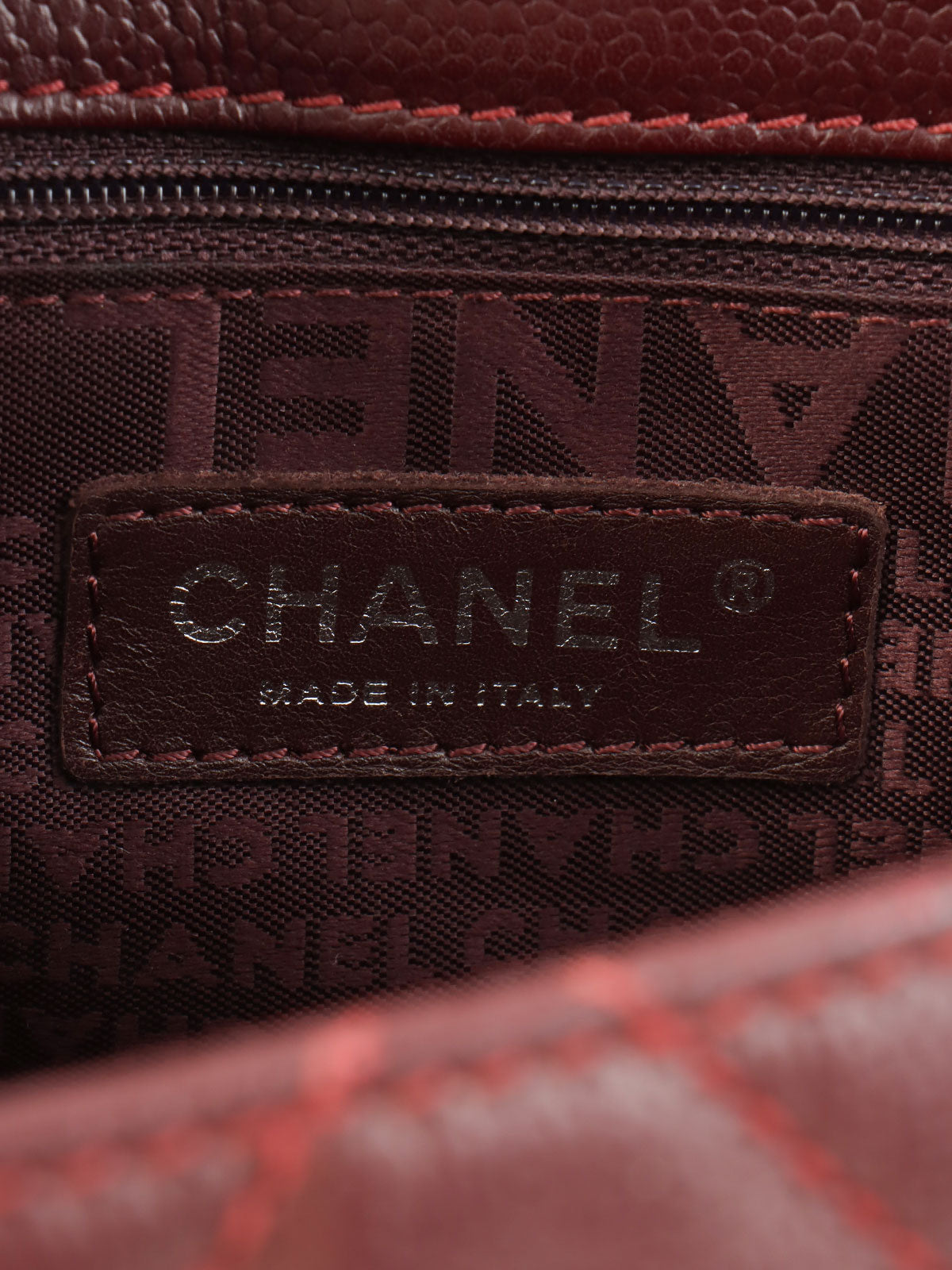 2005 Caviar Skin 2.55 Shoulder Bag, Bordeaux