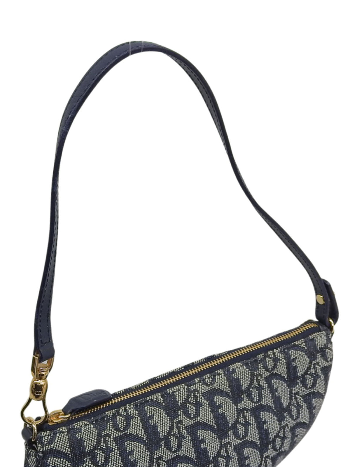 Trotter Pattern Double Saddle Bag Navy