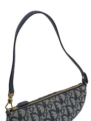 Trotter Pattern Double Saddle Bag Navy