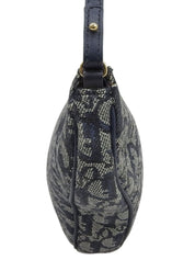 Trotter Pattern Double Saddle Bag Navy