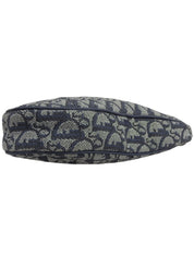 Trotter Pattern Double Saddle Bag Navy
