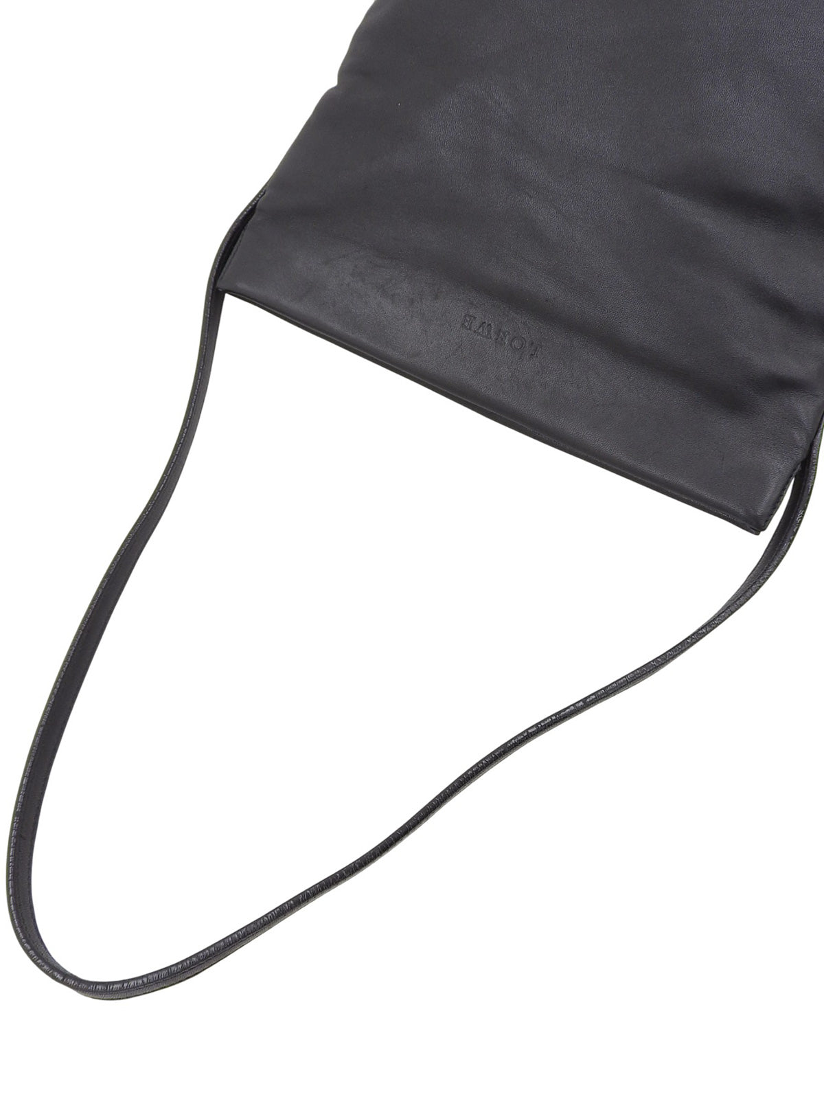 黑色压纹Logo单肩包