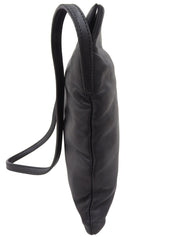 黑色压纹Logo单肩包