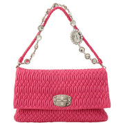 Nappa Crystal 2-Way Shoulder Bag Pink