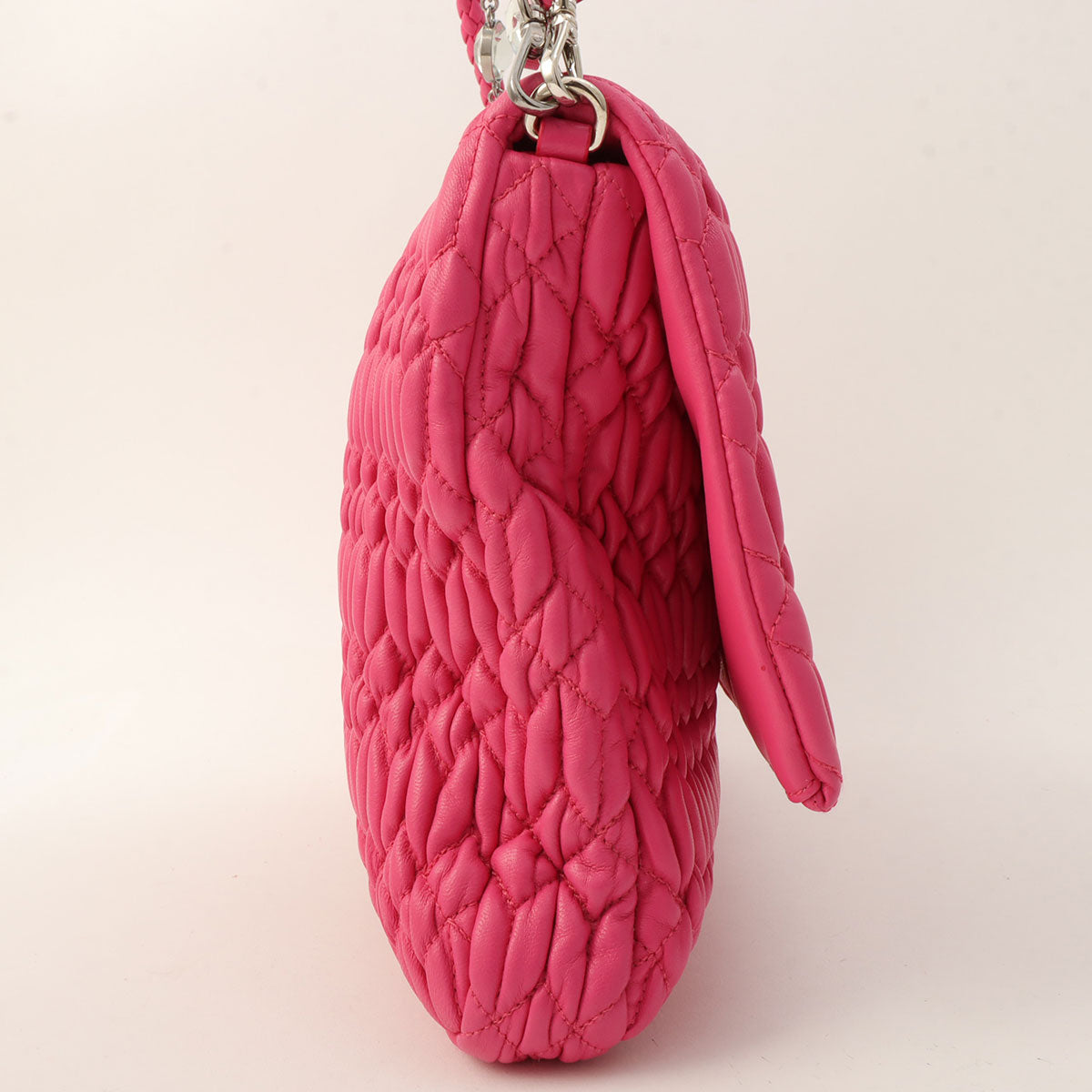 Nappa Crystal 2-Way Shoulder Bag Pink