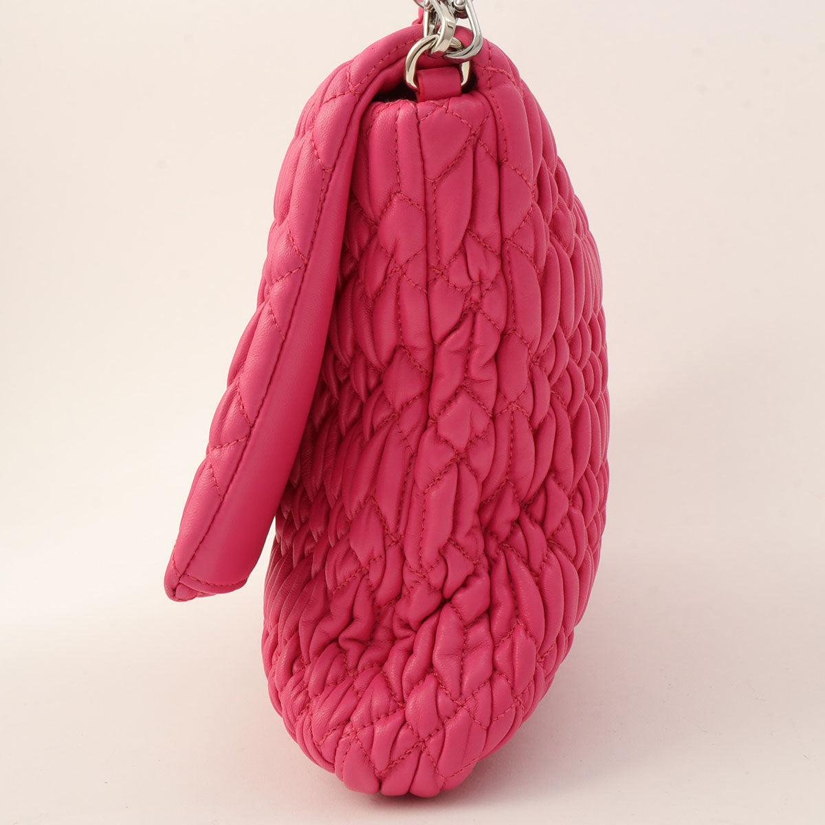 Nappa Crystal 2-Way Shoulder Bag Pink