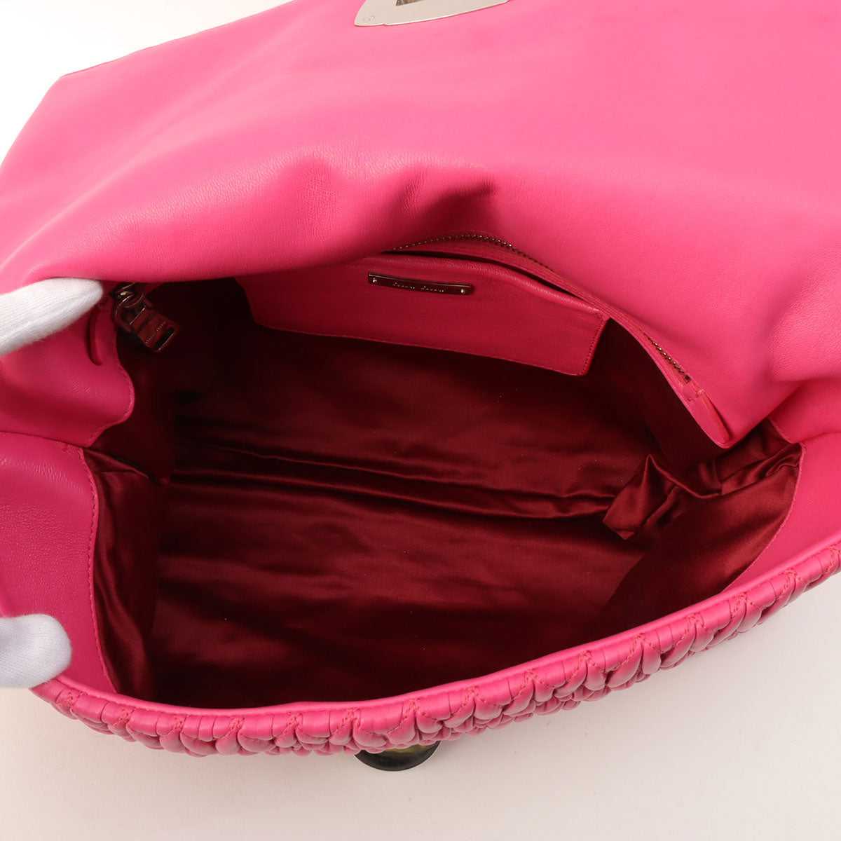 Nappa Crystal 2-Way Shoulder Bag Pink