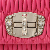 Nappa Crystal 2-Way Shoulder Bag Pink