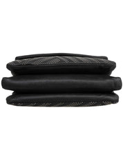 Studded Vara Ribbon Chain Shoulder Bag Black