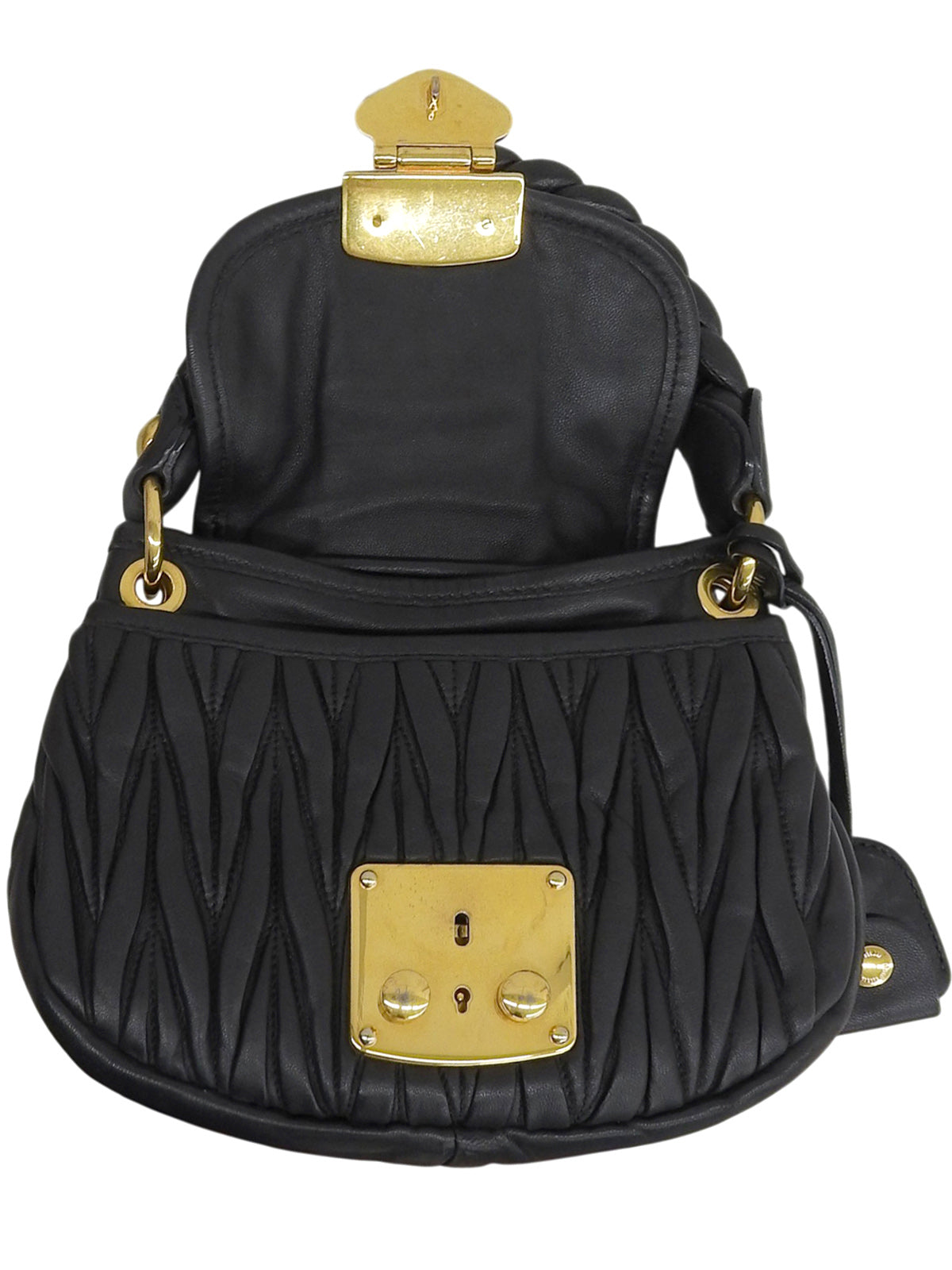 绗缝迷你两用包，黑色