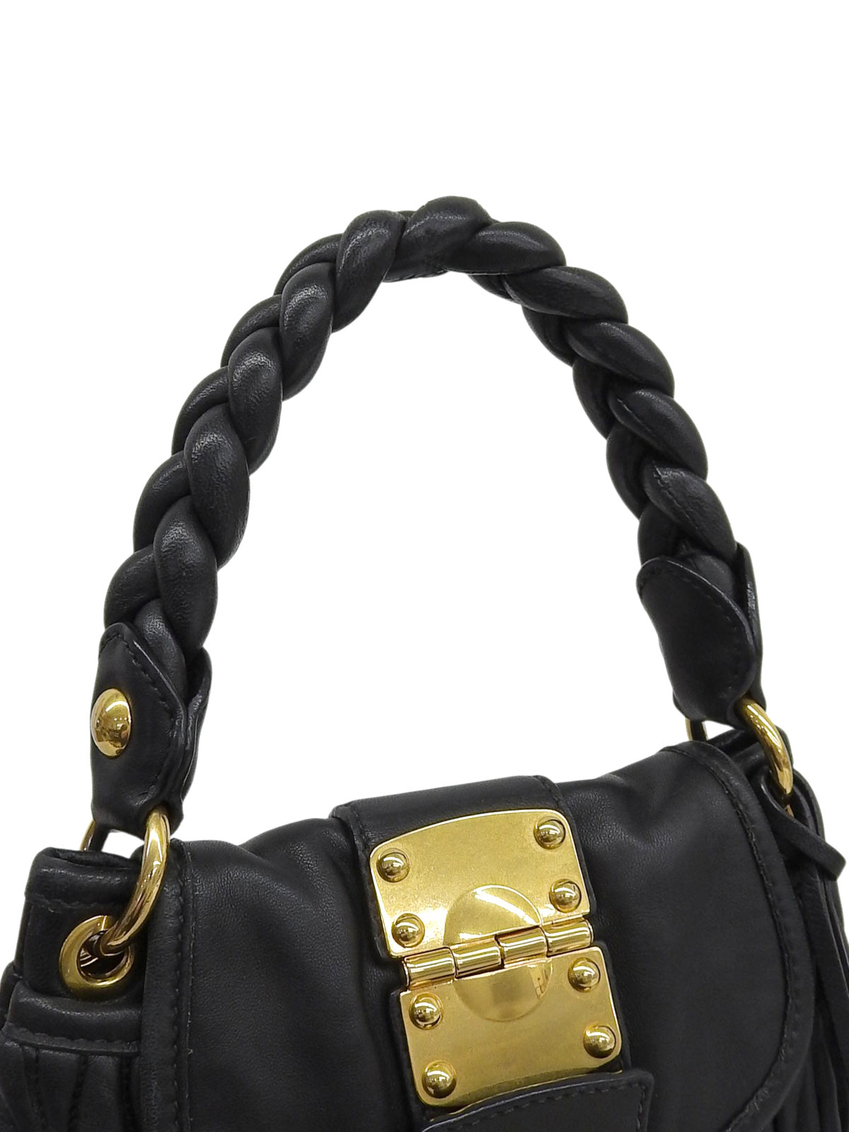 绗缝迷你两用包，黑色