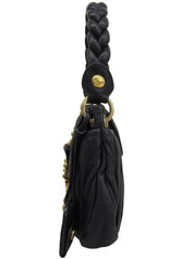 绗缝迷你两用包，黑色