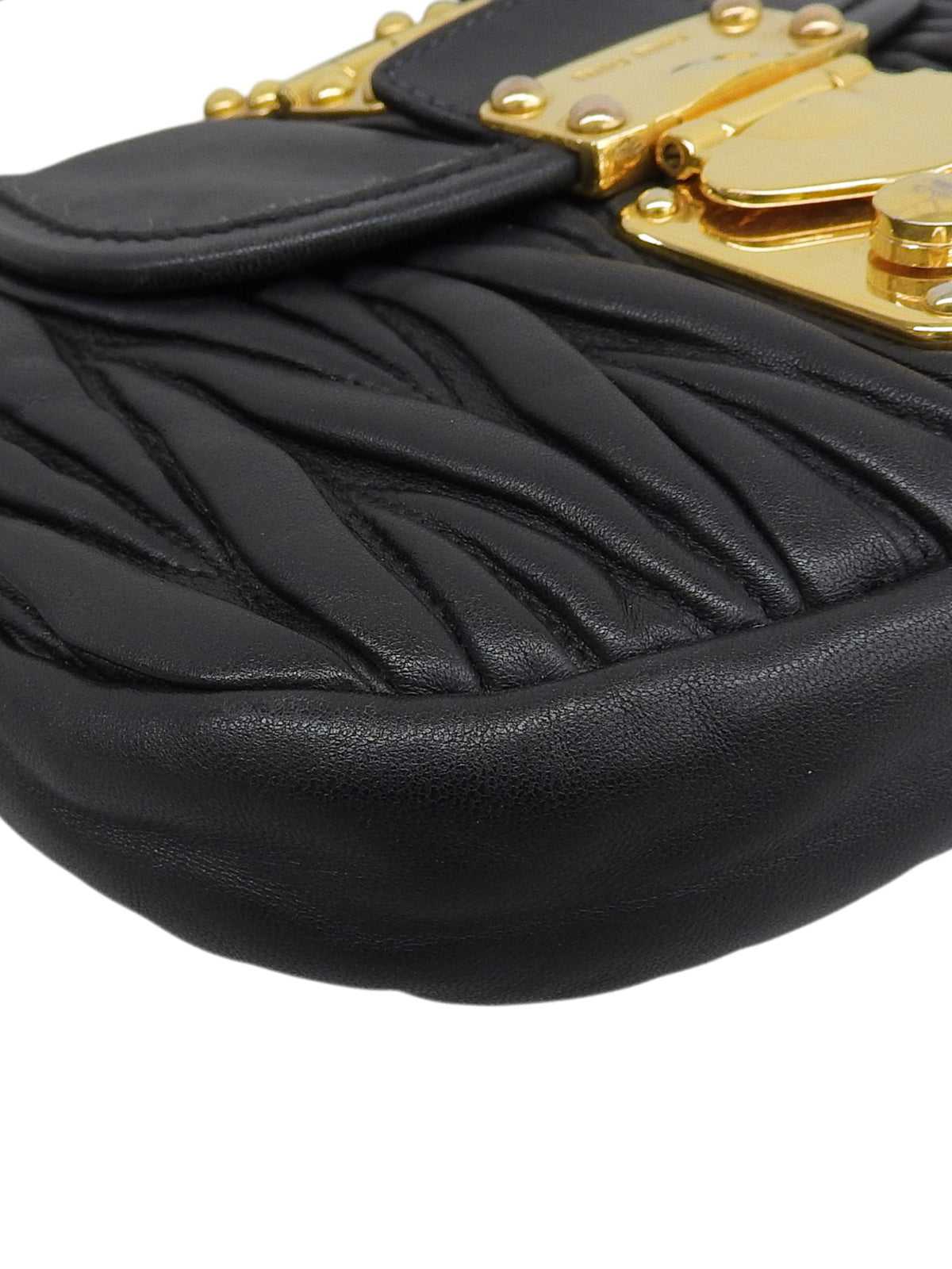 绗缝迷你两用包，黑色