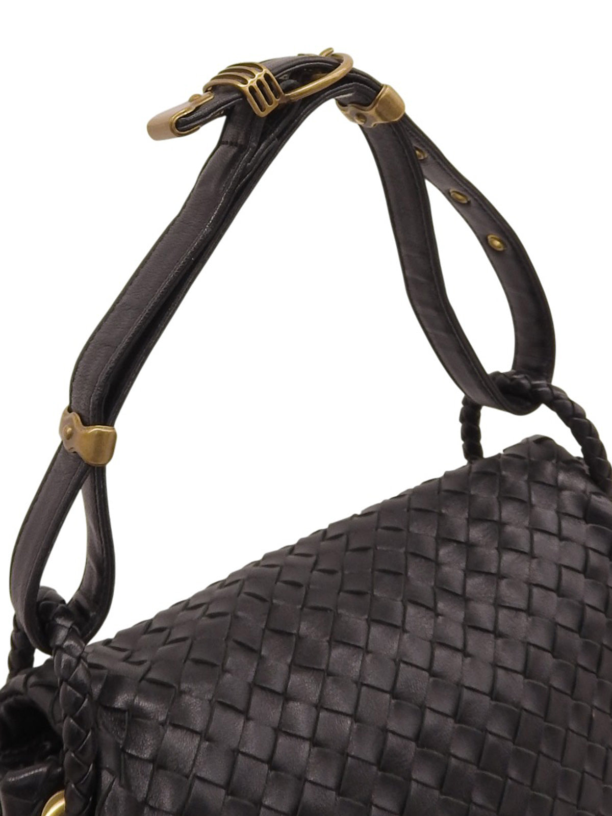 イントレチャートハンドバッグ ブラック