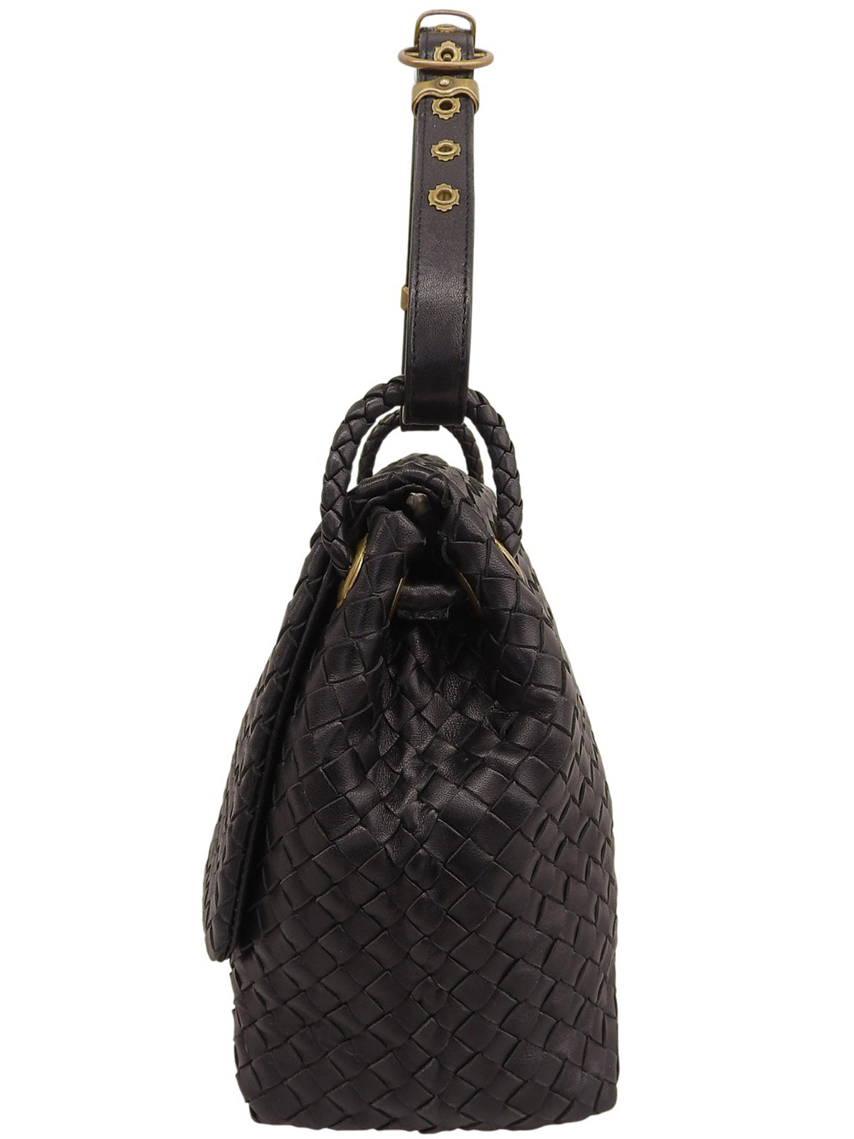 イントレチャートハンドバッグ ブラック