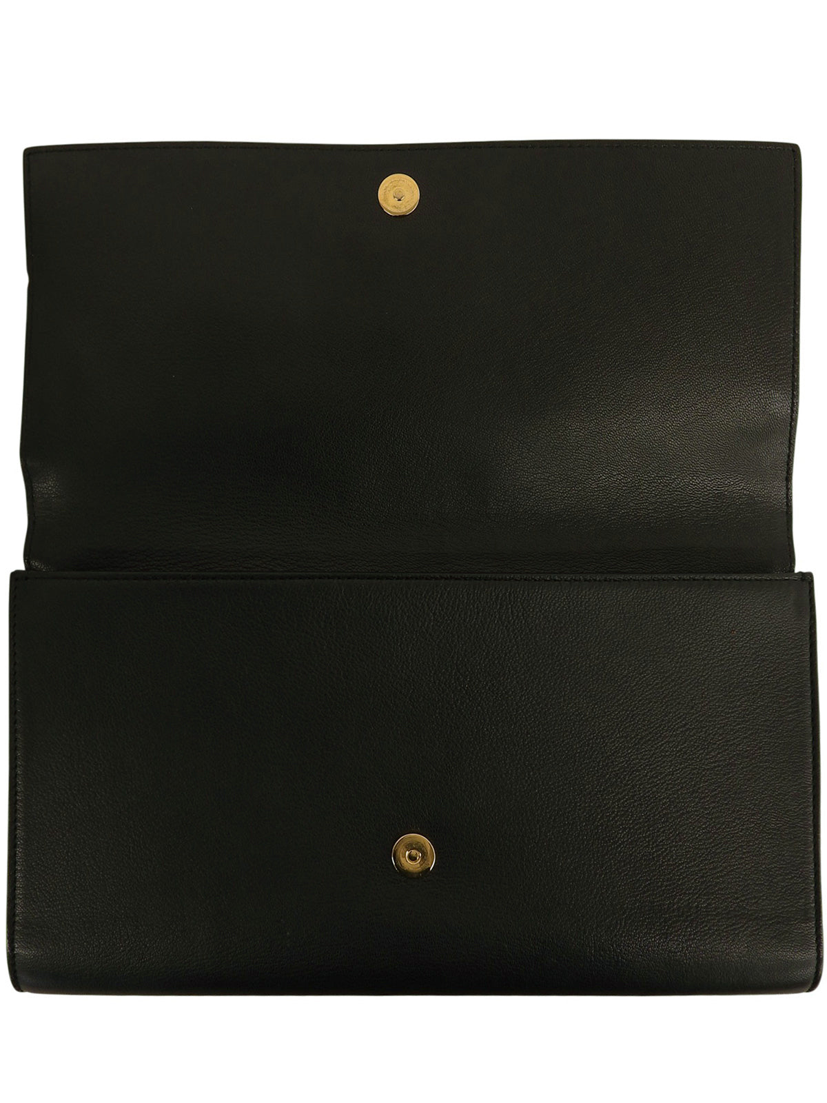 ロゴフラップクラッチバッグ ブラック