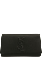 ロゴフラップクラッチバッグ ブラック