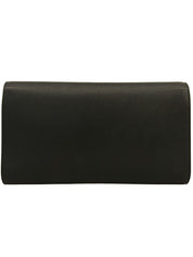 ロゴフラップクラッチバッグ ブラック