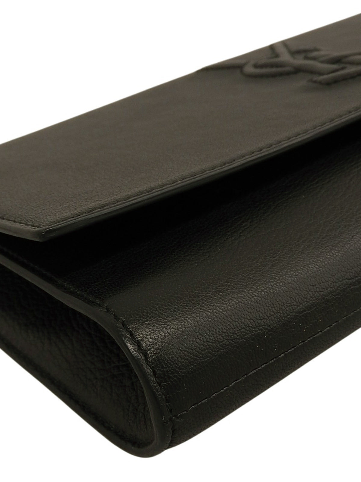 ロゴフラップクラッチバッグ ブラック