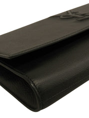 ロゴフラップクラッチバッグ ブラック