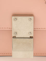 クラシックボックススモールショルダーバッグ ピンク