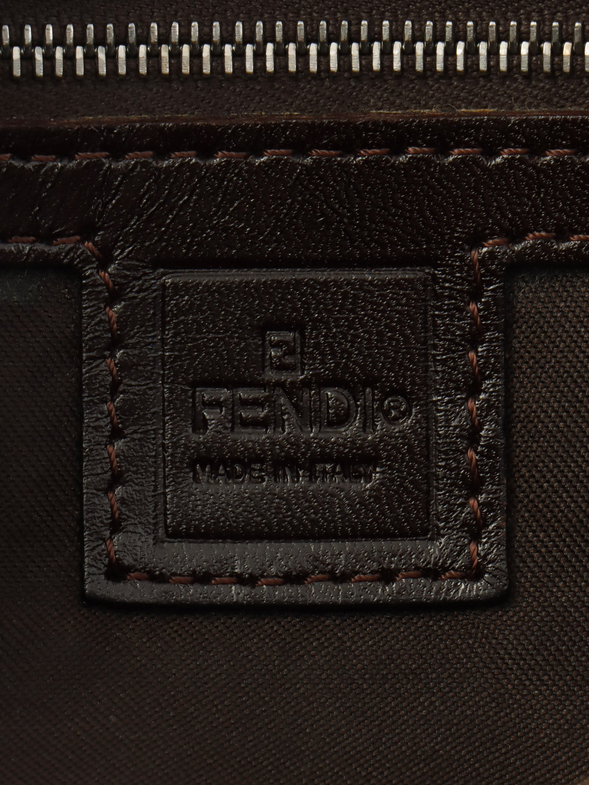 FF Zucca 图案妈妈水桶棕色