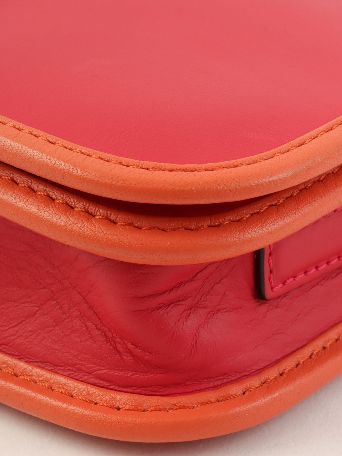 粉色/橙色Anagram压纹单肩包