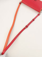 アナグラムエンボスショルダーバッグ ピンク/オレンジ