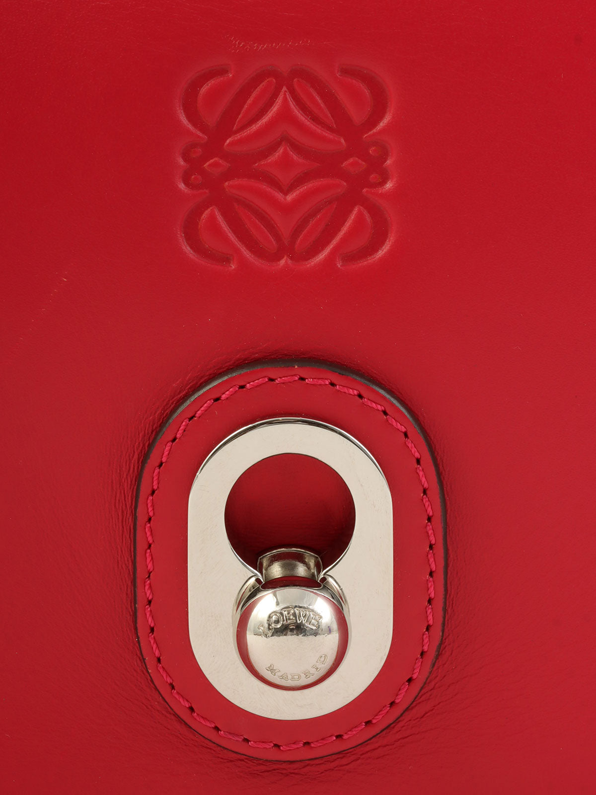 アナグラムエンボスショルダーバッグ ピンク/オレンジ