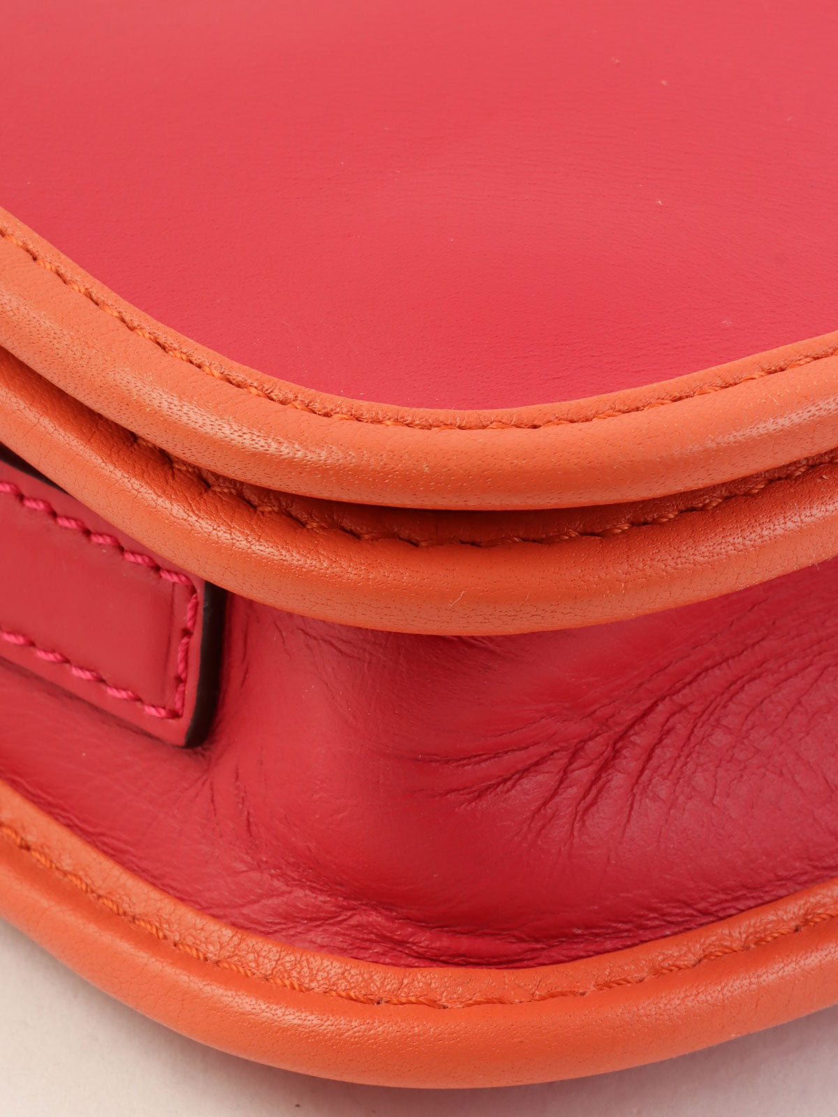 粉色/橙色Anagram压纹单肩包