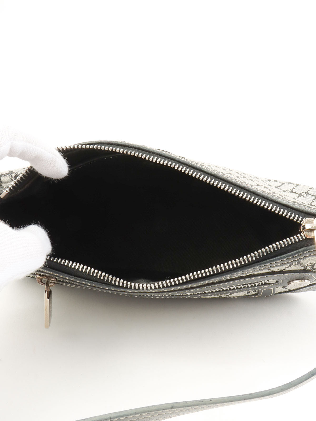 Macadam Pattern One-Shoulder Bag in Black