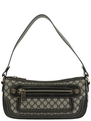 Macadam Pattern One-Shoulder Bag in Black