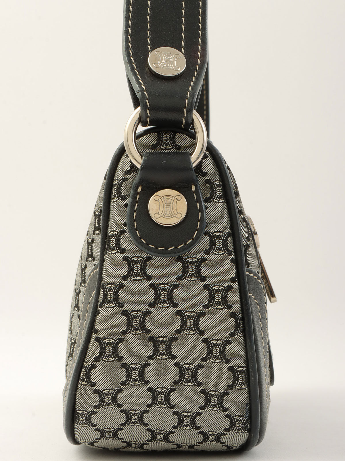Macadam Pattern One-Shoulder Bag in Black