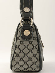 Macadam Pattern One-Shoulder Bag in Black