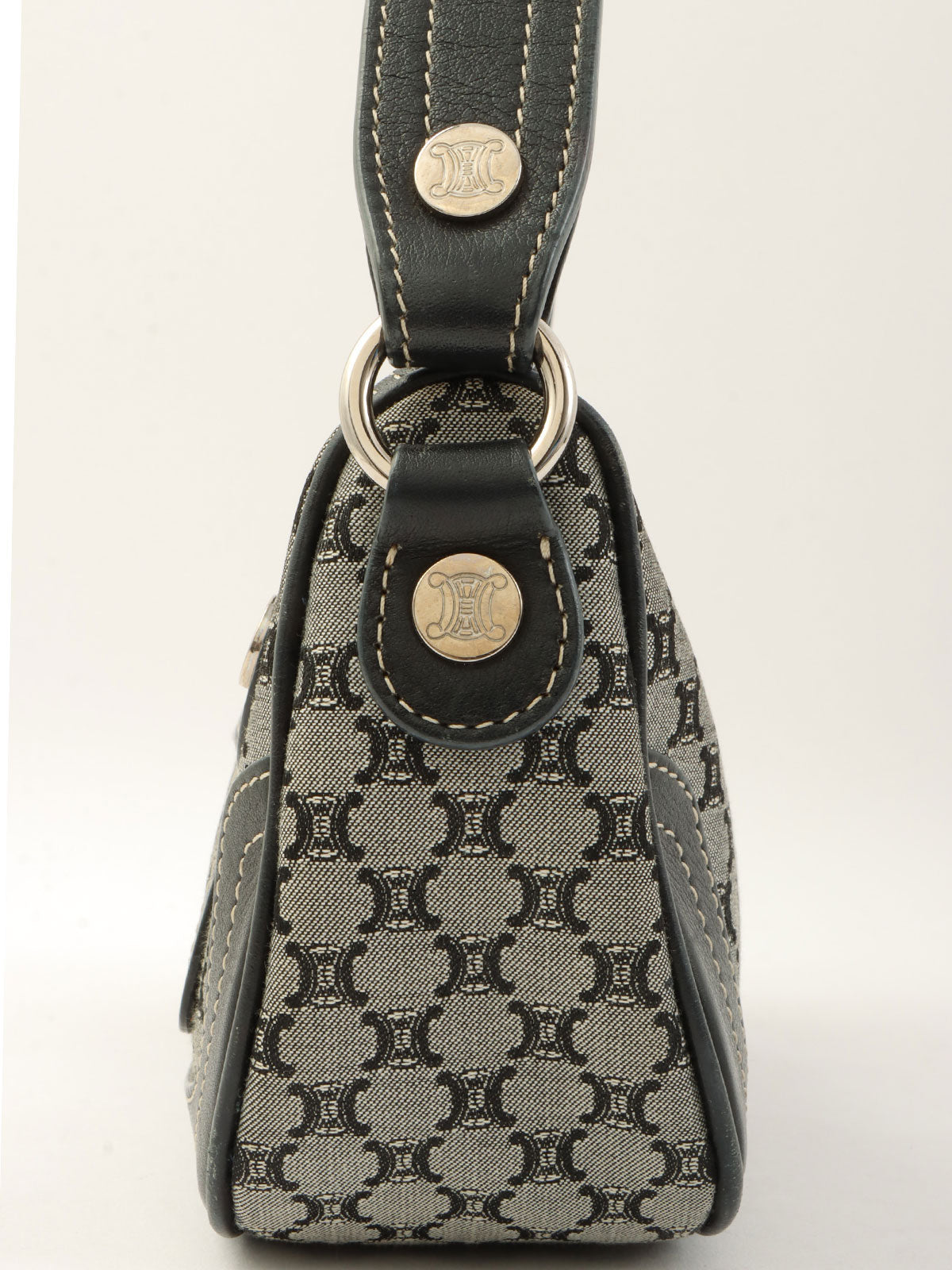 Macadam Pattern One-Shoulder Bag in Black